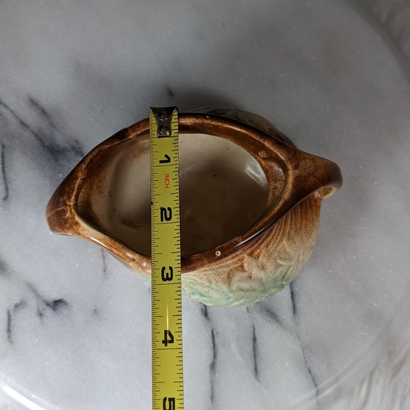 Vintage 1940s McCoy Daisy Pattern Green Sugar Bowl Pottery - Picture 9 of 10